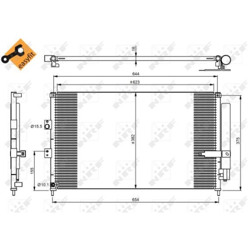 Condensator climatizare, Radiator clima Honda Civic 7 Limuzina (Es), Civic 8 Limuzina (Fd, Fa) Nrf 35865