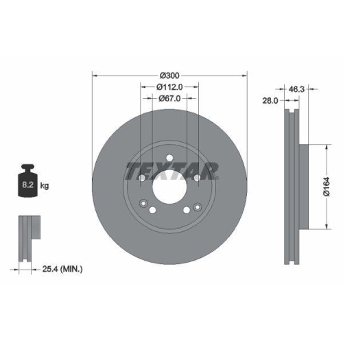 Set disc frana Chrysler Crossfire Roadster 05.04-12.08, Crossfire 07.03-12.08; Mercedes Clasa C (W203) 05.00-12.07, Clasa C Coupe (Cl203) 03.01-06.11, Clasa C T-Model (S203) 03.01-08.07, Clasa CLC (Cl203) 05.08-06.11, Clk (C208) 06.97-12.03, Clk (C209) 05