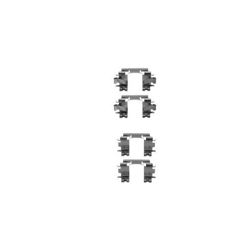 Set accesorii placute frana Delphi LX0298, parte montare : Punte Fata