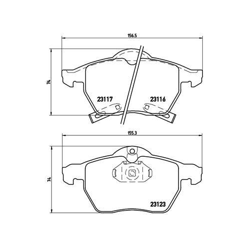 Placute frana Opel Astra G Convertible (T98) 03.01-10.05, Astra G Coupe (T98) 03.00-06.06, Astra G Estate (T98) 02.98-07.05, Astra G Liftback (T98) 02.98-12.09, Zafira A Mpv (T98) 04.99-06.06; Saab 9-3 (Ys3d) 02.98-08.03, 9-3 Cabriolet (Ys3d) 02.98-08.03,