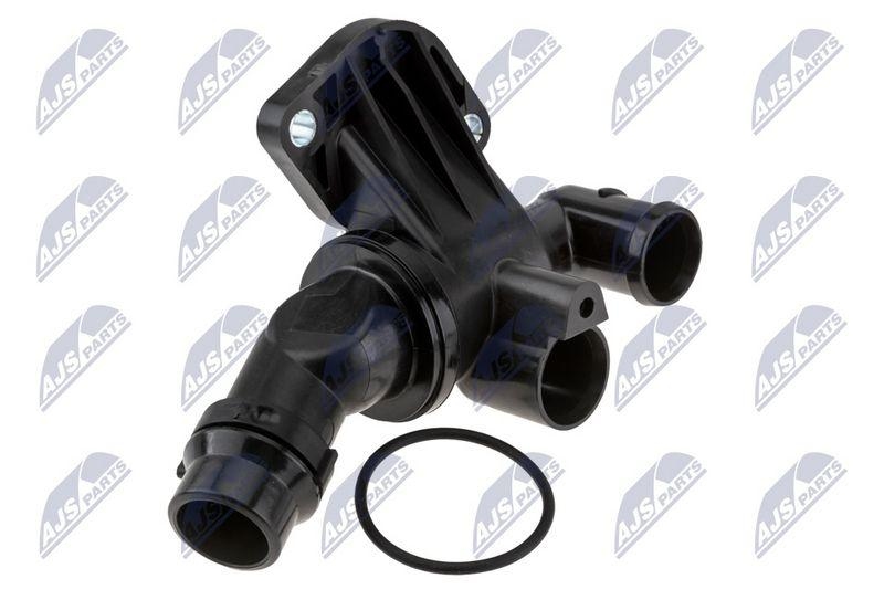 Termostat cu carcasa VW Golf V 2.0 GTI 2006-, VI 2.0 GTI / R 2009-, Polo V 2.0 R 2013-, Scirocco III 2.0 R 2009-, Audi A1 2.0 TFSI 2012-, A3 S3 2012-, A5 1.8 TFSI 2014-, TT 2.0 TTS 2008-, Seat Leon 2.0 CUPRA 2009-; 06F121111H; NTY, aftermarket