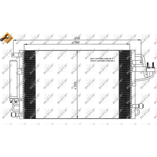 Condensator climatizare, Radiator clima Hyundai Tucson (Jm); Kia Sportage (Je, Km) Nrf 35600