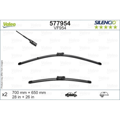 Set stergator parbriz valeo 577954 VW CRAFTER, 02.2017-; MAN TGE, 11.2016-, 700 + 650 mm