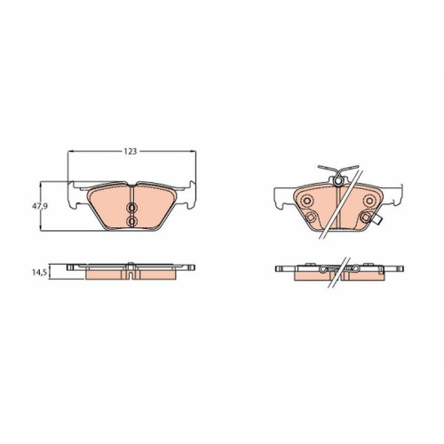 Placute frana Subaru Forester (Sk ), Impreza Liftback (Gt ), Legacy 6 (Bn, Levorg, Outback (Bs), Outback (Bt), Xv (Gt), punte spate, cu indicator uzura acustic, TRW