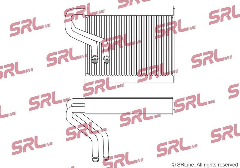 Evaporator Citroen C4 Picasso 06-13, C4 10-, Ds4 11-; Peugeot 308 13-, Rcz 10-, motor: 1.6 HDI, 1.6 THP, 2.0, 2.0 HDI, 200x235x35, SRLine, miez si rezervor din aluminiu brazat, 1623243080