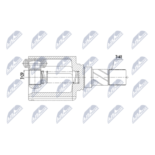Cap planetara interior Mercedes Sprinter B907, B910 211cdi, 214cdi, 311cdi, 314cdi, 318cdi, 411cdi, 414cdi, 415cdi, 418cdi 2018-, Fata, Stanga, CV Manuala 6 trepte, A9103301000