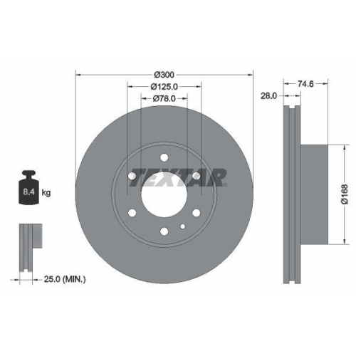 Set disc frana Iveco Daily 4 Autobus 05.06-12.16, Daily 4 Box 05.06-03.12, Daily 4 Platform / Chassis 05.06-03.12, Daily 5 Box 09.11-02.14, Daily 5 Bus 09.11-02.14, Daily 5 Platform / Chassis 09.11-02.14, Daily 6 Box 03.14-, Daily 6 Bus 03.14-, Daily 6 Pl