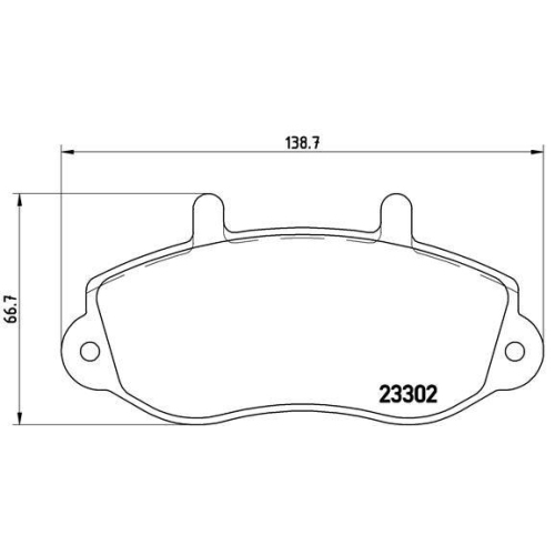 Placute frana Opel Movano A Box (X70) 01.99-, Movano A Bus (X70) 07.98-, Movano A (X70) 07.98-; Renault Master 2 Autobus (Jd) 03.98-, Master 2 Box (Fd) 07.98-, Master 2 (Ed/Hd/Ud) 07.98-, Fata, BREMBO