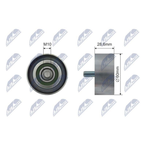 Rola ghidare curea transmisie Hyundai I20 3 1.0 T-Gdi 2015-, I30 3 1.0 T-Gdi 2016-, Kia Rio 5 1.0 T-Gdi 2016-, Ceed 4 1.0t-Gdi 2015-, 25286-03801