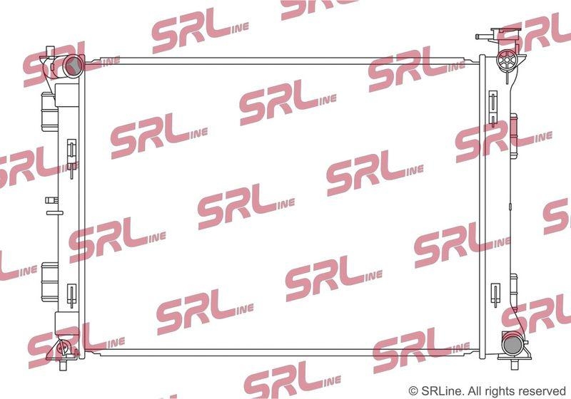 Radiator Hyundai Sonata (Lf) 14-19; Kia Optima 15-, motor: 2.4, iesire - conector rapid, 636x465x16, SRLine, Aluminiu/ Plastic brazat, 25310C1050; 25310C1150