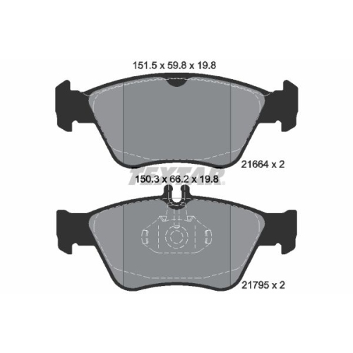 TEXTAR set placute frana,frana disc Q+