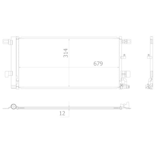 MAHLE Condensator, climatizare BEHR
