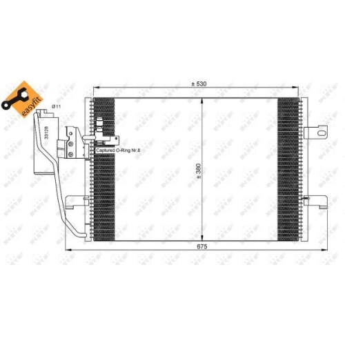 Condensator climatizare, Radiator clima Mercedes-Benz A-Class (W168), Vaneo (414) Nrf 35527