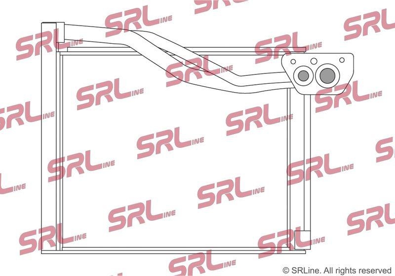Evaporator Tesla Model Y 20-, motor: EV, 315x236x38, SRLine, miez si rezervor din aluminiu brazat, 150064500A