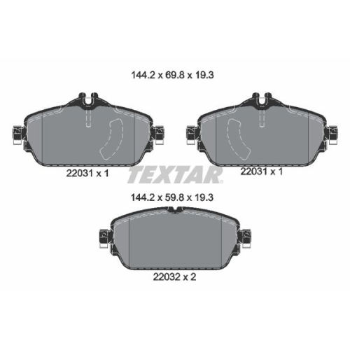 TEXTAR set placute frana,frana disc Q+