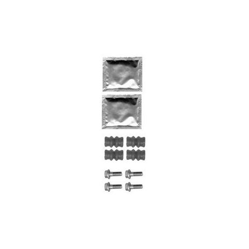 Set accesorii placute frana Delphi LX0356, parte montare : Punte Fata