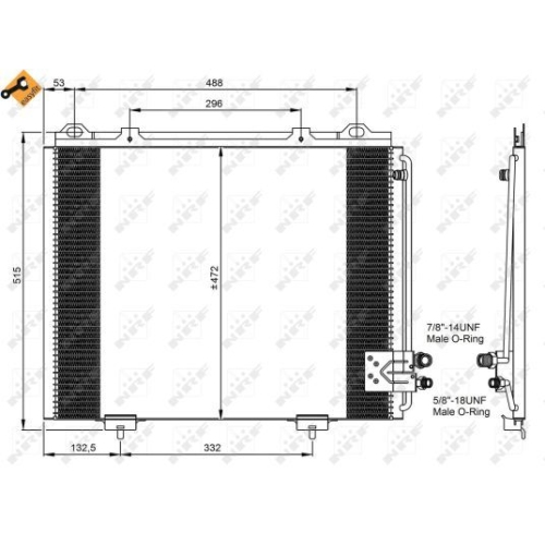 Condensator climatizare, Radiator clima Mercedes-Benz E-Class (W210) Nrf 35228