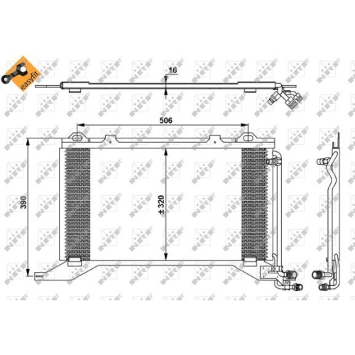 Condensator climatizare, Radiator clima Mercedes-Benz E-Class (W210) Nrf 35245