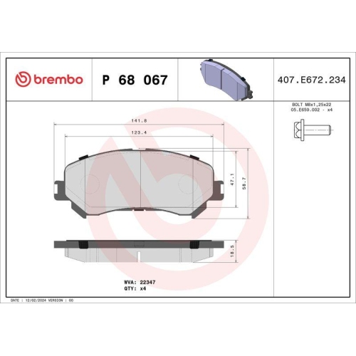 Placute frana Renault Espace 5 (Jr) 02.15-03.23, Grand Scenic 4 (R9) 09.16-03.23, Megane 4 Grand Coupe 10.16-, Megane 4 Grandtour (K9a/M/N) 04.16-, Megane 4 Liftback (B9a/M/N) 11.15-, Megane 4 Sedan 10.16-, Scenic 4 (J9) 09.16-07.22, Talisman (Lp) 06.15-0