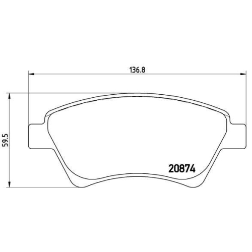 Placute frana Renault Grand Scenic 2 (Jm0/1) 04.04-06.09, Kangoo (Kc0/1) 08.97- , Megane 2 (Bm0/1 Cm0/1) 07.01-10.12, Megane 2 Box / Estate (Km) 08.03-07.09, Megane 2 Coupe-Cabriolet (Em0/1) 09.03-03.10, Megane 2 Estate (Km0/1) 08.03-08.12, Megane 2 Hatch