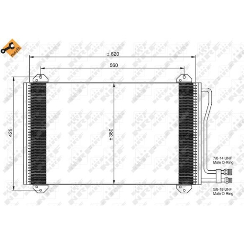 Condensator climatizare, Radiator clima Mercedes-Benz Sprinter (901, 902, 903, 904, 905) Nrf 35811