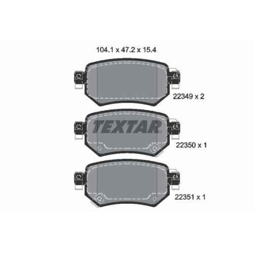 TEXTAR set placute frana,frana disc