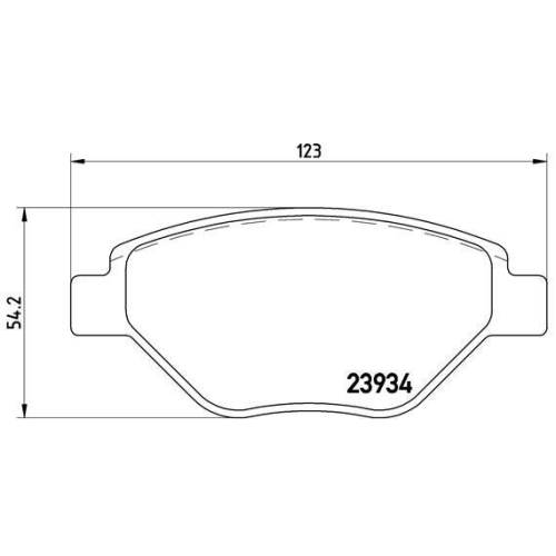 Placute frana Renault Megane 2 (Bm0/1 Cm0/1) 07.01-10.12, Megane 2 Saloon (Lm0/1) 08.03-, Fata, BREMBO