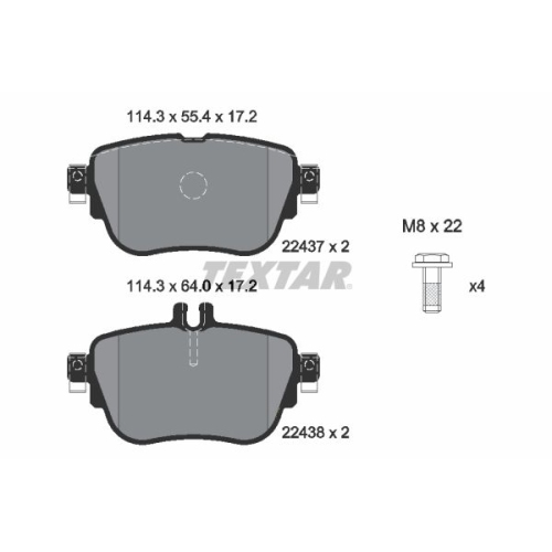 TEXTAR set placute frana,frana disc Q+