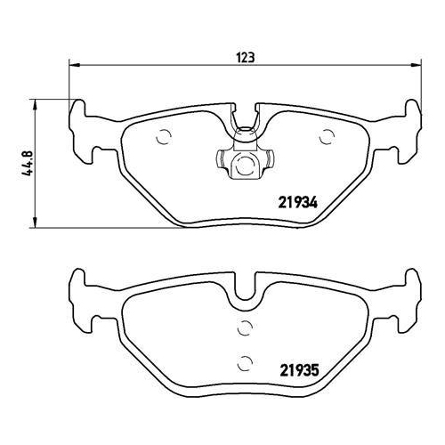 Placute frana Saab 9-5 (Ys3e) 09.97-12.09, 9-5 Estate (Ys3e) 10.98-12.09, Spate, BREMBO