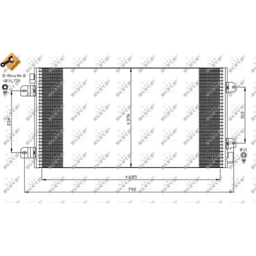 Condensator climatizare, Radiator clima Nissan Interstar (X70); Opel Movano (J9); Renault Master 2 (Jd) Nrf 35485