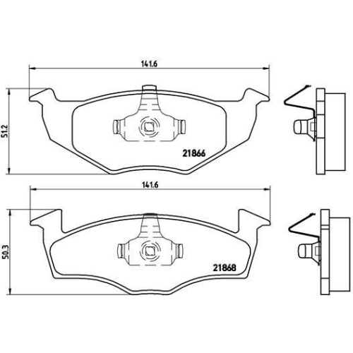 Placute frana Seat Arosa (6h1) 05.97-06.04; Skoda Fabia I (6y2) 08.99-03.08 , Fabia 2 (542) 12.06-12.14 , Roomster Praktik (5j) 03.07-05.15; Vw Fox Liftback (5z1 5z3 5z4) 08.03-10.15, Fox Van (5z1) 09.10-12.11, Lupo I (6x1 6e1) 09.98-07.05, Polo (6n2) 10.