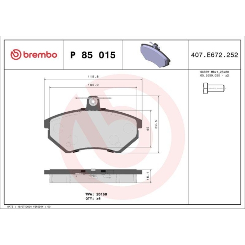 Placute frana Seat Cordoba (6k1 6k2) 02.93-12.02, Ibiza 2 (6k1) 03.93-05.02, Toledo I (1l2) 01.91-10.99; Vw Corrado (53i) 08.87-12.95, Golf 2 (19e 1g1) 08.83-12.92, Golf 3 (1h1) 10.89-07.98, Golf 4 Cabriolet (1e7) 06.98-12.02, Jetta 2 (19e 1g2 165) 08.83-