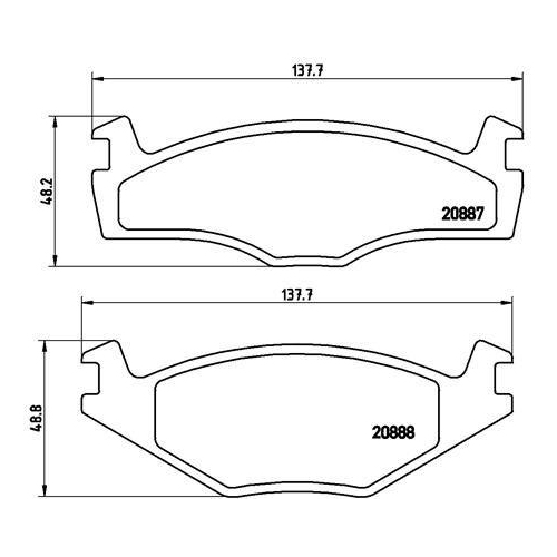 Placute frana Seat Cordoba (6k1 6k2) 02.93-12.02, Ibiza 2 (6k1) 03.93-05.02; Vw Golf I (17) 04.74-12.85, Golf 2 (19e 1g1) 08.83-12.92, Jetta I (16) 08.78-12.87, Jetta 2 (19e 1g2 165) 08.83-12.92, Passat B2 (32b) 09.79-07.89, Polo Coupe (86c 80) 10.81-09.9