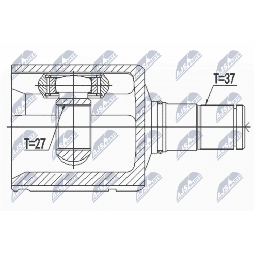 Cap planetara interior Vw T5 2.0tdi, 2.0bitdi 2009-, Stanga, CV Automata, 7E0407271G