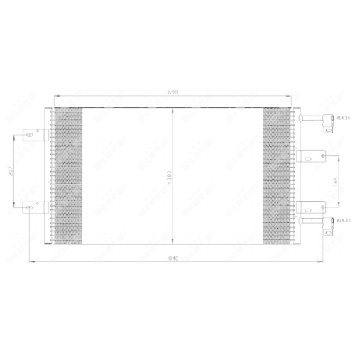 Condensator climatizare, Radiator clima Nissan Primastar (X83); Opel Vivaro (J7); Renault Trafic 2 (Jl) Nrf 35505