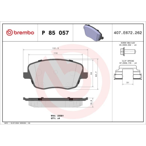 Placute frana Seat Ibiza 3 (6l1) 02.02-11.09, Ibiza 4 (6j5 6p1) 03.08-12.17, Ibiza 4 Sc (6j1 6p5) 06.08-12.18; Skoda Fabia I (6y2) 08.99-03.08 , Fabia 2 (542) 12.06-12.14 , Roomster (5j7) 03.06-05.15 ; Vw Polo (9n 9a) 10.01-10.14, Polo 4 Sedan (9n2) 09.02