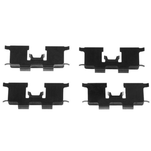 Set accesorii placute frana Hyundai Getz (Tb), Matrix (Fc), Santa Fe 1 (Sm), Sonata 4 (Ef), Trajet (Fo), Tucson (Jm), Xg (Xg); Kia Magentis 1 (Gd, Magentis 2 (Mg), Sportage 2 (Je , punte Spate, restrictii producator : MANDO, TRW