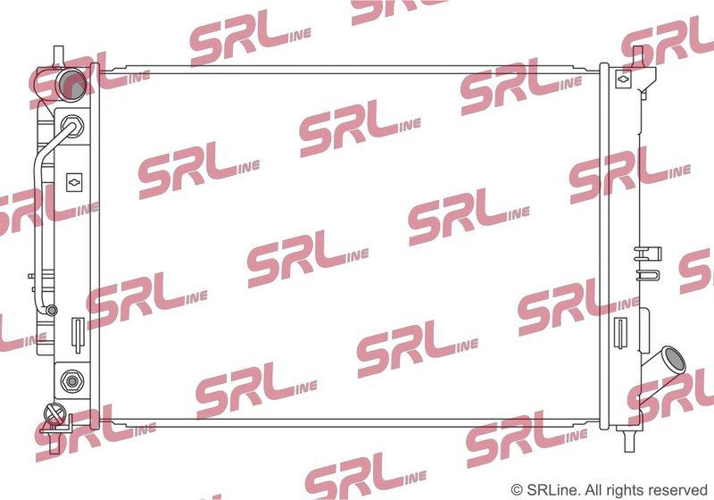 Radiator Hyundai Elantra 11-, motor: 1.6, 1.8, 551x389x15,5, SRLine, Aluminiu/ Plastic brazat, 253103X600; 253103X650