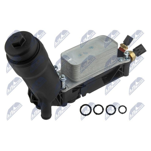 Radiator ulei cu filtru, 2 senzori Chrysler Town&amp;Country 3.6 11-, 200 3.6 11-, 300 3.6 11-, Jeep Grand Cherokee 3.6 11-, Wrangler 3.6 11-, Dodge Journey 3.6 11-, Ram 1500 3.6 13-, 2 senzori, versiune Plastic, 05184294AE