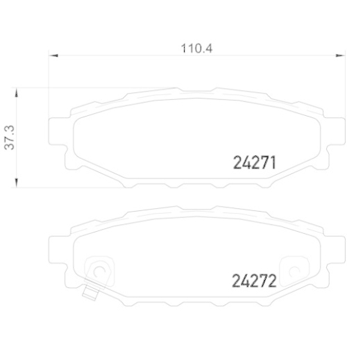 Placute frana Subaru Brz, Forester (Sg), Forester (Sh), Forester (Sj), Impreza Liftback (Gp), Impreza Liftback (Gr, Impreza Saloon (Ge, Impreza Sedan (Gj), Legacy 4 (Bl), Legacy 4 Estate (Bp), Legacy 5 (Bm), Legacy 5 Estate (Br), Outback (Bl, Outback (Br)
