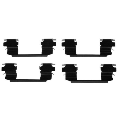 Set accesorii placute frana Nissan X-Trail 1 (T30), 2.0, 2.0 4X4, 2.2 DCi, 2.2 dCi 4x4, 2.2 DCi FWD, 2.2 Di 4x4, 2.5 4x4, punte Fata, restrictii producator : Akebono, TRW