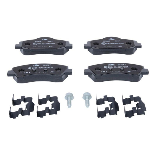 Placute frana Citroen C4 Cactus Van (0b 0p) 09.14-, C4 Cactus 09.14-, C-Elysee (Dd) 11.12-; Peugeot 301 11.12-, Fata, ATE