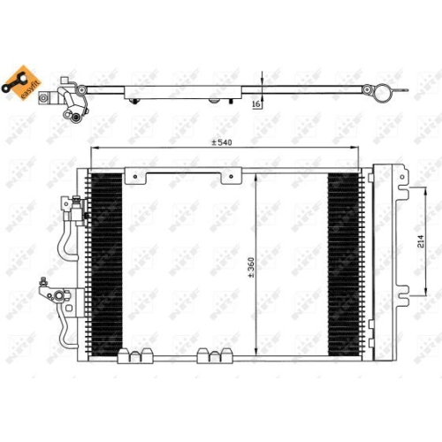 Condensator climatizare, Radiator clima Opel Astra H (L48), Zafira B (A05) Nrf 35554