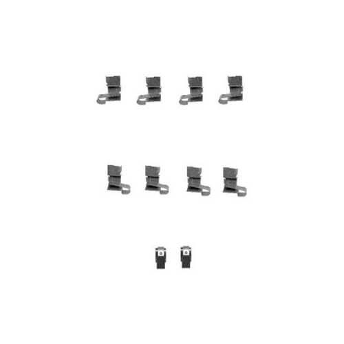Set accesorii placute frana Delphi LX0432, parte montare : Punte Fata
