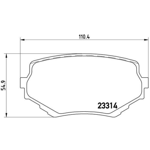 Placute frana Suzuki Grand Vitara I (Ft Ht) 03.98-08.08, Grand Vitara I Open Off-Road Vehicle (Gt) 03.98-09.05, Grand Vitara 2 (Jt Te Td) 04.05-, Vitara (Et Ta Td) 07.88-08.99, Vitara Cabrio (Et Ta) 07.88-10.02, Fata, BREMBO