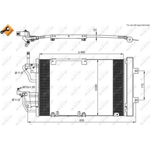 Condensator climatizare, Radiator clima Opel Astra H (L48), Zafira B (A05) Nrf 35633