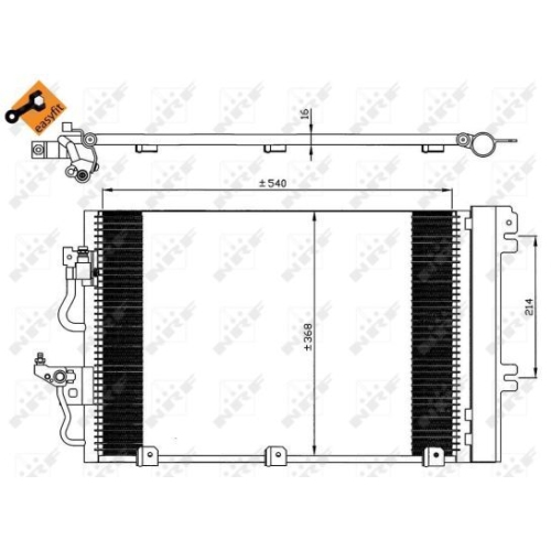 Condensator climatizare, Radiator clima Opel Astra H (L48), Zafira B (A05), Zafira Tourer C (P12) Nrf 35555