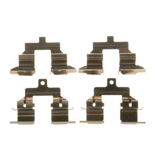 Set accesorii placute frana Nissan Qashqai / Qashqai +2 1 (J10, X-Trail 2 (T31), 1.5 DCi, 1.6, 2.0, 2.0 4WD, 2.0 dci, 2.0 dCi 4WD, 2.0 4X4, 2.0 dCi 4x4, 2.0 FWD, 2.5 4x4, punte Spate, restrictii producator : Akebono, TRW