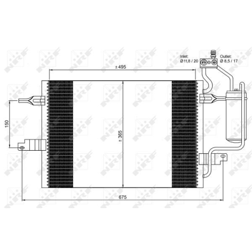 Condensator climatizare, Radiator clima Opel Meriva Nrf 35599