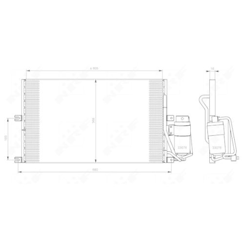 Condensator climatizare, Radiator clima Opel Vectra B Nrf 35183